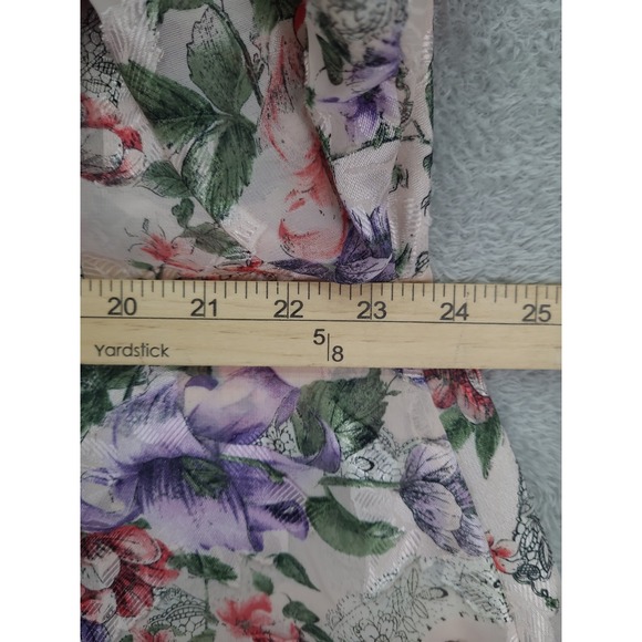 Victoria's Secret Pajama‎ Top Womens Lg Satin Floral V-Neck Button Up - Picture 7 of 9